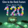 120pcs Mini Glow in The Dark Hippo Figurines, Small Resin Animals for DIY Crafts, Jar Fillers & Decor Mini Glow in the Dark Resin Animals Small Tiny hippo figurine Figurines Dollhouse Accessories view 2