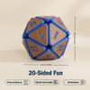 3D Printed Squishy D20 Fidget - Stress Relief Cube for Anxiety & Focus, Satisfying Clicking Sensory Toy for Adults, Perfect for Desk Fidgeting, Gift Idea (Laser Purple/Brown, 1pcs) view 2