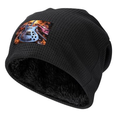 BTCOWZRV Fleece Lined Beanie Hat Magic Electric Guitar Music Warm Winter Cap Knit Pullover Outdoor Headwear for Men Women