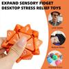 3D Printed Squishy D20 Fidget - Stress Relief Cube for Anxiety & Focus, Satisfying Clicking Sensory Toy for Adults, Perfect for Desk Fidgeting, Gift Idea (Orange, 1pcs) view 3