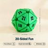 3D Printed Squishy D20 Fidget - Stress Relief Cube for Anxiety & Focus, Satisfying Clicking Sensory Toy for Adults, Perfect for Desk Fidgeting, Gift Idea (Green, 1pcs) view 2