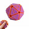 3D Printed Squishy D20 Fidget - Stress Relief Cube for Anxiety & Focus, Satisfying Clicking Sensory Toy for Adults, Perfect for Desk Fidgeting, Gift Idea (Laser Orange/Purple, 1pcs) view 1