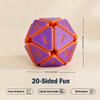 3D Printed Squishy D20 Fidget - Stress Relief Cube for Anxiety & Focus, Satisfying Clicking Sensory Toy for Adults, Perfect for Desk Fidgeting, Gift Idea (Laser Orange/Purple, 1pcs) view 2