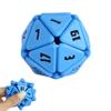 3D Printed Squishy D20 Fidget - Stress Relief Cube for Anxiety & Focus, Satisfying Clicking Sensory Toy for Adults, Perfect for Desk Fidgeting, Gift Idea (Blue, 1pcs) view 1