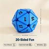3D Printed Squishy D20 Fidget - Stress Relief Cube for Anxiety & Focus, Satisfying Clicking Sensory Toy for Adults, Perfect for Desk Fidgeting, Gift Idea (Blue, 1pcs) view 2