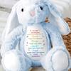 Always Remember You Are Braver, Stars And Hearts Design, Personalized Stuffed Bunny, Gift For Grandsons, Be Brave and Remember How Special You Are Custom Grandma Bunny, Inspirational Gift for Kid view 2