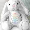 Always Remember You Are Braver, Stars And Hearts Design, Personalized Stuffed Bunny, Gift For Grandsons, Be Brave and Remember How Special You Are Custom Grandma Bunny, Inspirational Gift for Kid view 3