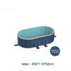 2.1m PVC Folding Pool (Not Inflatable) - Blue-Gray - Material for Summer Fun - Outdoor Patio, Beach, Garden view 2