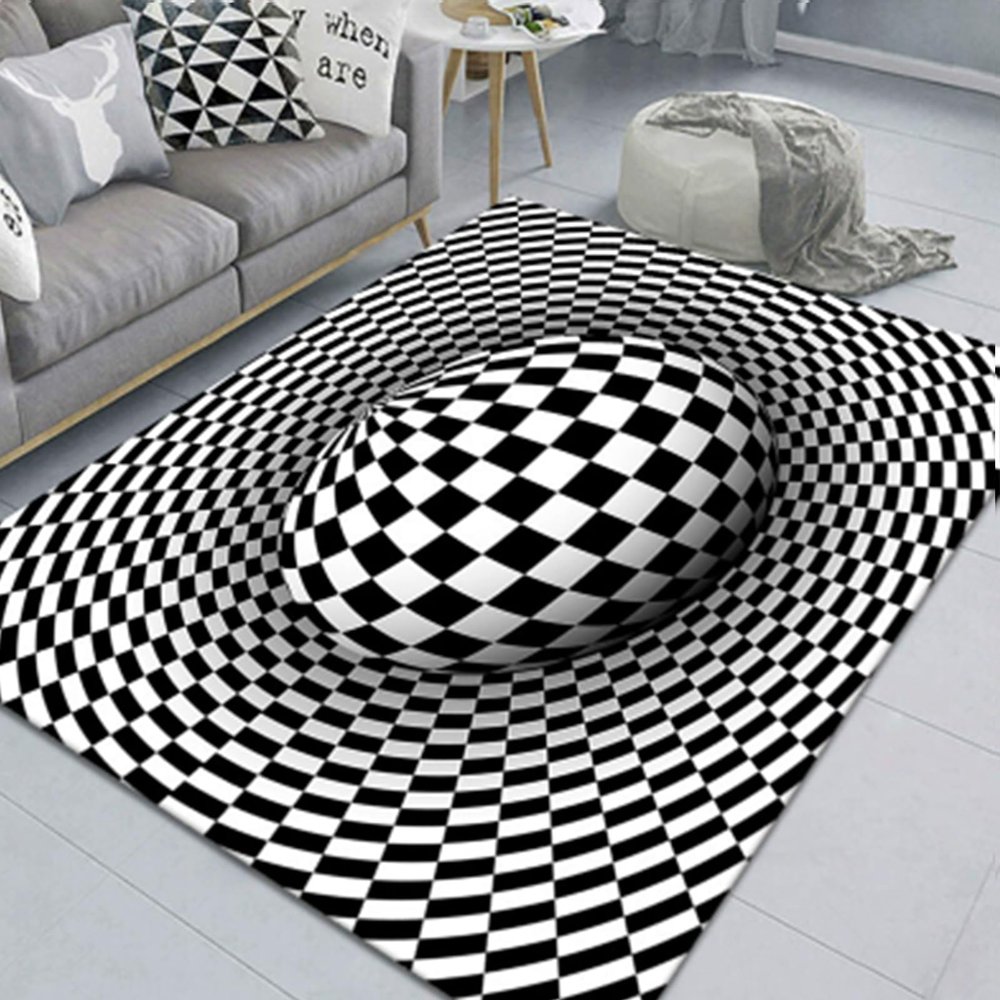 3D Hole Rug - 2026 New Optical Illusion Rug Hole, Dog Gets Scared of 3D Carpet, Rug That Looks Like a Hole, Funny 3D Carpet to Prank, Test & Play with Your Dog or Cat (38-(23.62 * 35.43in))