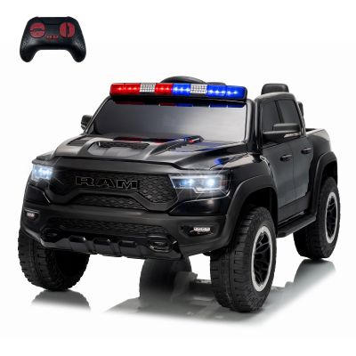 12V Ride On Car for Kids, Licensed RAM Remote Control Toddler Truck, Electric Pickup Truck Car w/Parental Control, Truck Bed Storage, LED Lights & Music