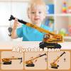 victob ABS Diecast Crane Truck Toy for Boys Ages 3-12, Friction Powered Construction Vehicle with Manual Lifting Arm, Christmas & Birthday Gift for Toddlers Kids view 2