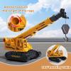 victob ABS Diecast Crane Truck Toy for Boys Ages 3-12, Friction Powered Construction Vehicle with Manual Lifting Arm, Christmas & Birthday Gift for Toddlers Kids view 3