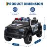 12V Ride on Police Car for Kids, Licensed RAM Remote Control Toddler Truck, Electric Pickup Truck Car w/Parental Control, Truck Bed Storage, LED Lights & Music view 4