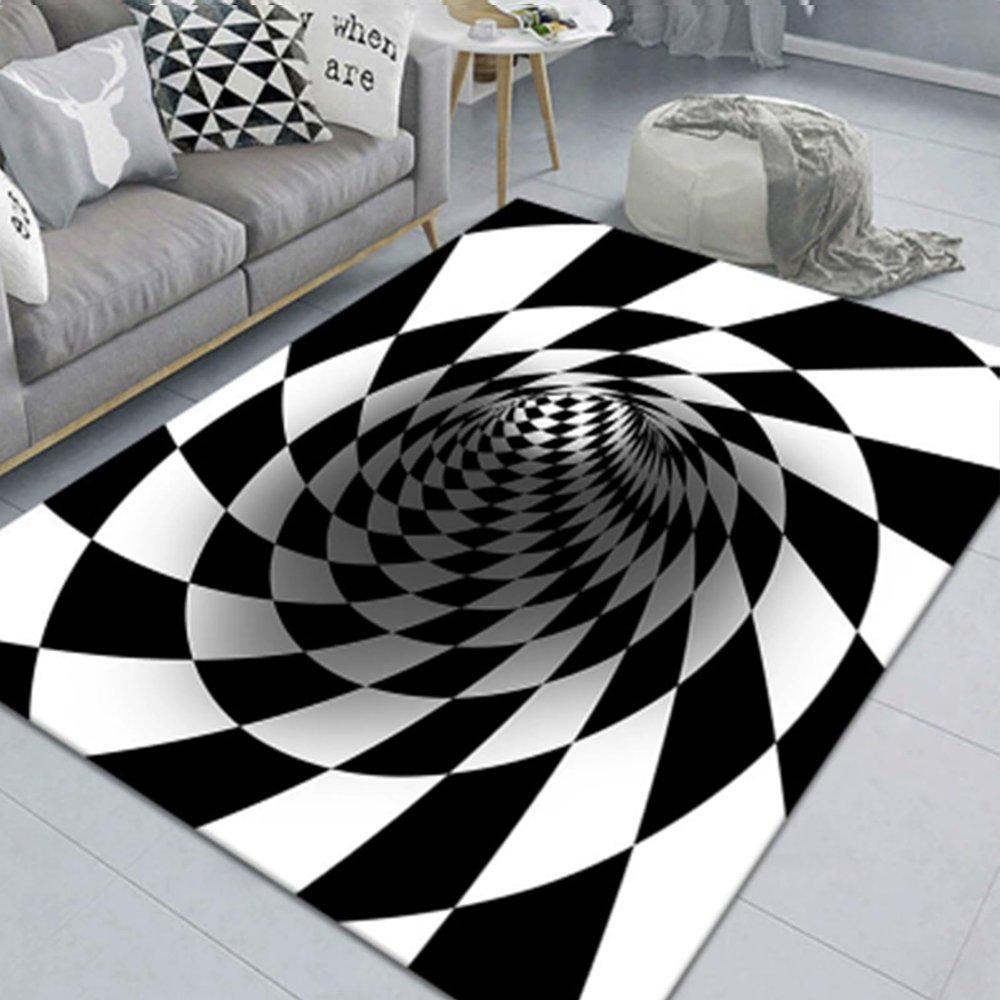 3D Hole Rug - 2026 New Optical Illusion Rug Hole, Dog Gets Scared of 3D Carpet, Rug That Looks Like a Hole, Funny 3D Carpet to Prank, Test & Play with Your Dog or Cat (36-(15.75 * 23.62in))