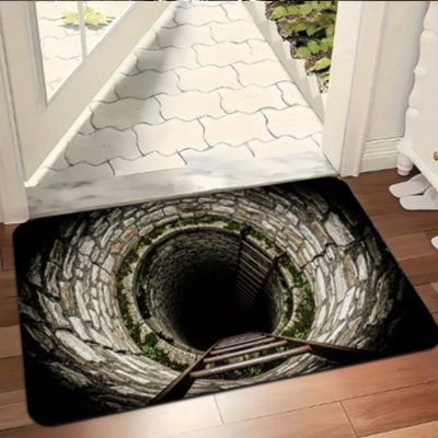 3D Hole Rug - 2026 New Optical Illusion Rug Hole, Dog Gets Scared of 3D Carpet, Rug That Looks Like a Hole, Funny 3D Carpet to Prank, Test & Play with Your Dog or Cat (30-(19.68 * 31.49in))