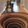3D Hole Rug - 2026 New Optical Illusion Rug Hole, Dog Gets Scared of 3D Carpet, Rug That Looks Like a Hole, Funny 3D Carpet to Prank, Test & Play with Your Dog or Cat (14-(15.75 * 23.62in)) view 2