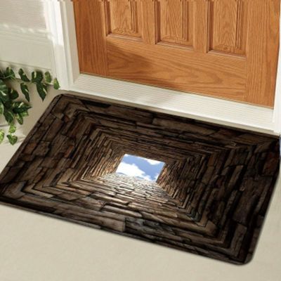3D Hole Rug - 2026 New Optical Illusion Rug Hole, Dog Gets Scared of 3D Carpet, Rug That Looks Like a Hole, Funny 3D Carpet to Prank, Test & Play with Your Dog or Cat (16-(19.68 * 31.49in))