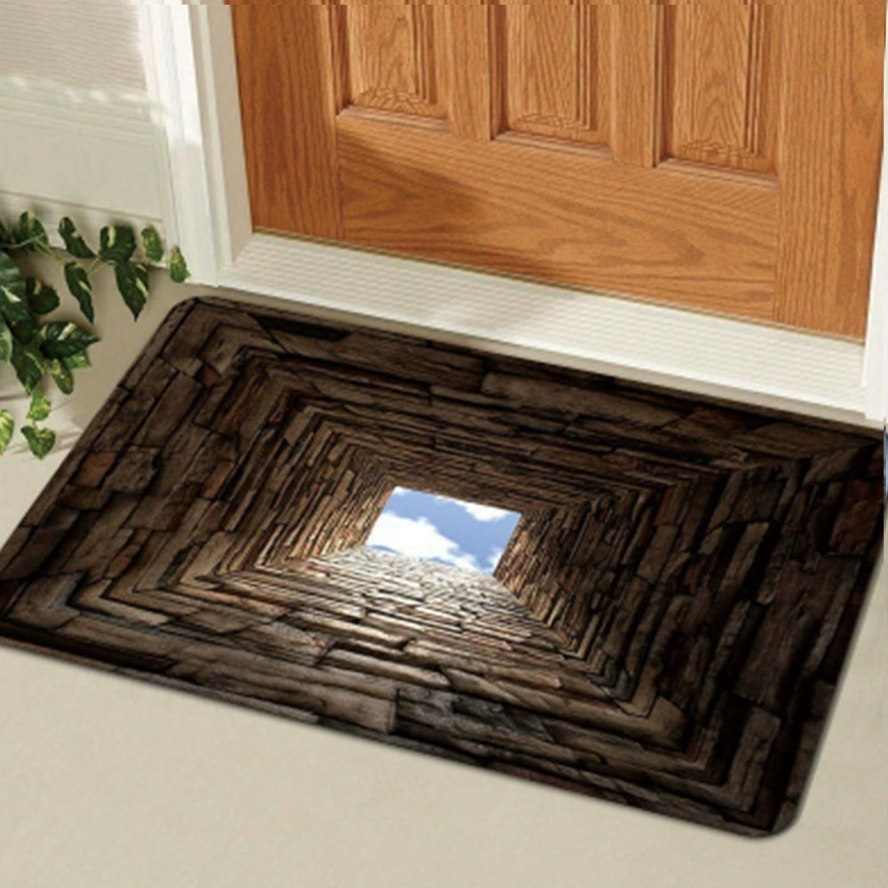 3D Hole Rug - 2026 New Optical Illusion Rug Hole, Dog Gets Scared of 3D Carpet, Rug That Looks Like a Hole, Funny 3D Carpet to Prank, Test & Play with Your Dog or Cat (16-(19.68 * 31.49in))