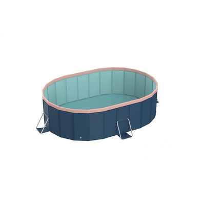 1.8m PVC Folding Pool (Not Inflatable) Bathes and Cools in Summer - PVC Blue-Gray - Strong and Great for Outdoor Patio Beach Garden - Summer Refresh