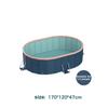 1.8m PVC Folding Pool (Not Inflatable) Bathes and Cools in Summer - PVC Blue-Gray - Strong and Great for Outdoor Patio Beach Garden - Summer Refresh view 2
