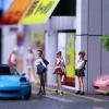 1/64 Resin Girl Miniature Figures Set  3pcs Pre-Painted JK Style Diorama Dolls for Die-Cast Car Displays, Streets, Shops & Garage Scenes view 4