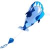 3D Frameless Kite Soft Parafoil Giant Whale Large Beach Kite Children Kids Funny Toy Blue White view 2