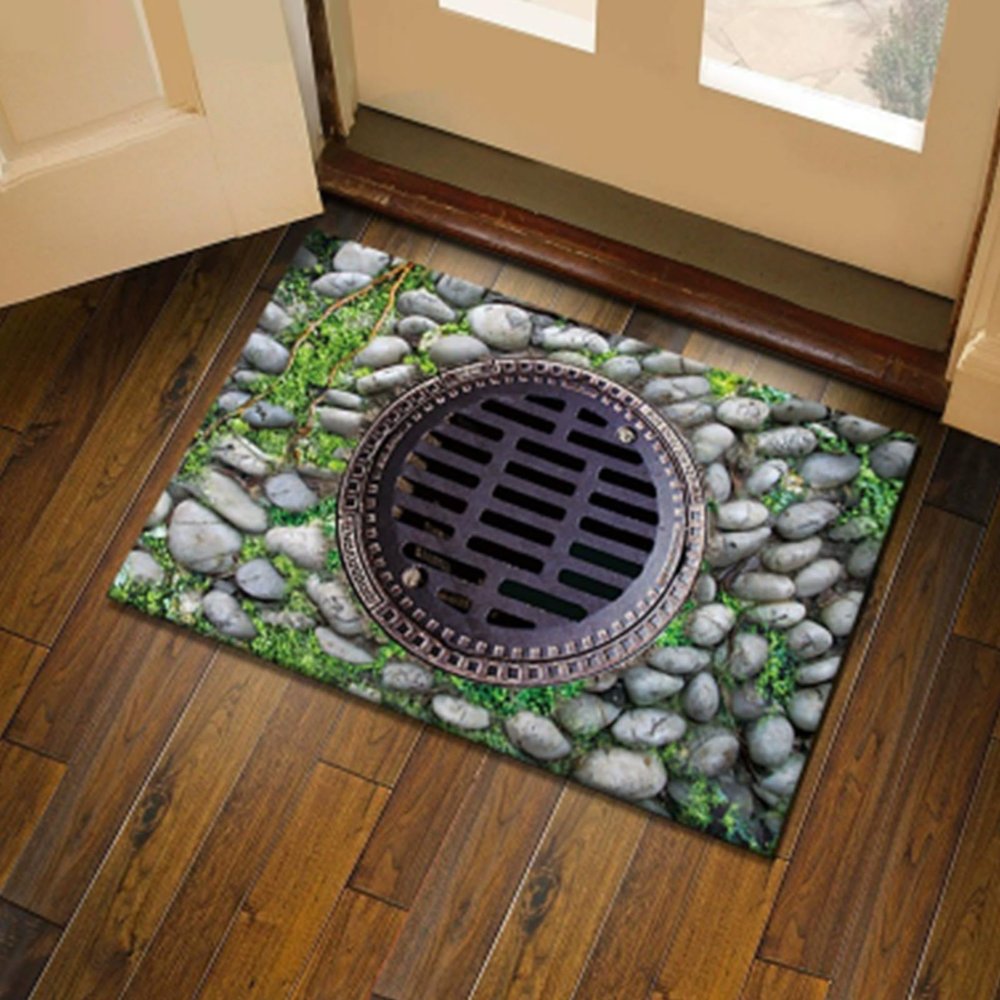 3D Hole Rug - 2026 New Optical Illusion Rug Hole, Dog Gets Scared of 3D Carpet, Rug That Looks Like a Hole, Funny 3D Carpet to Prank, Test & Play with Your Dog or Cat (24-(15.75 * 23.62in))