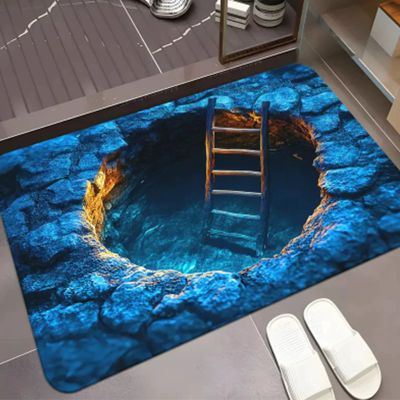 3D Hole Rug - 2026 New Optical Illusion Rug Hole, Dog Gets Scared of 3D Carpet, Rug That Looks Like a Hole, Funny 3D Carpet to Prank, Test & Play with Your Dog or Cat (1-(23.62 * 35.43in))