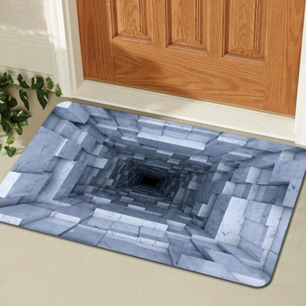 3D Hole Rug - 2026 New Optical Illusion Rug Hole, Dog Gets Scared of 3D Carpet, Rug That Looks Like a Hole, Funny 3D Carpet to Prank, Test & Play with Your Dog or Cat (12-(31.49 * 47.24in))