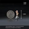 1/64 Police Officer Miniature Figures Set  4pcs Resin Pre-Painted Diorama Officers with Action Poses view 2