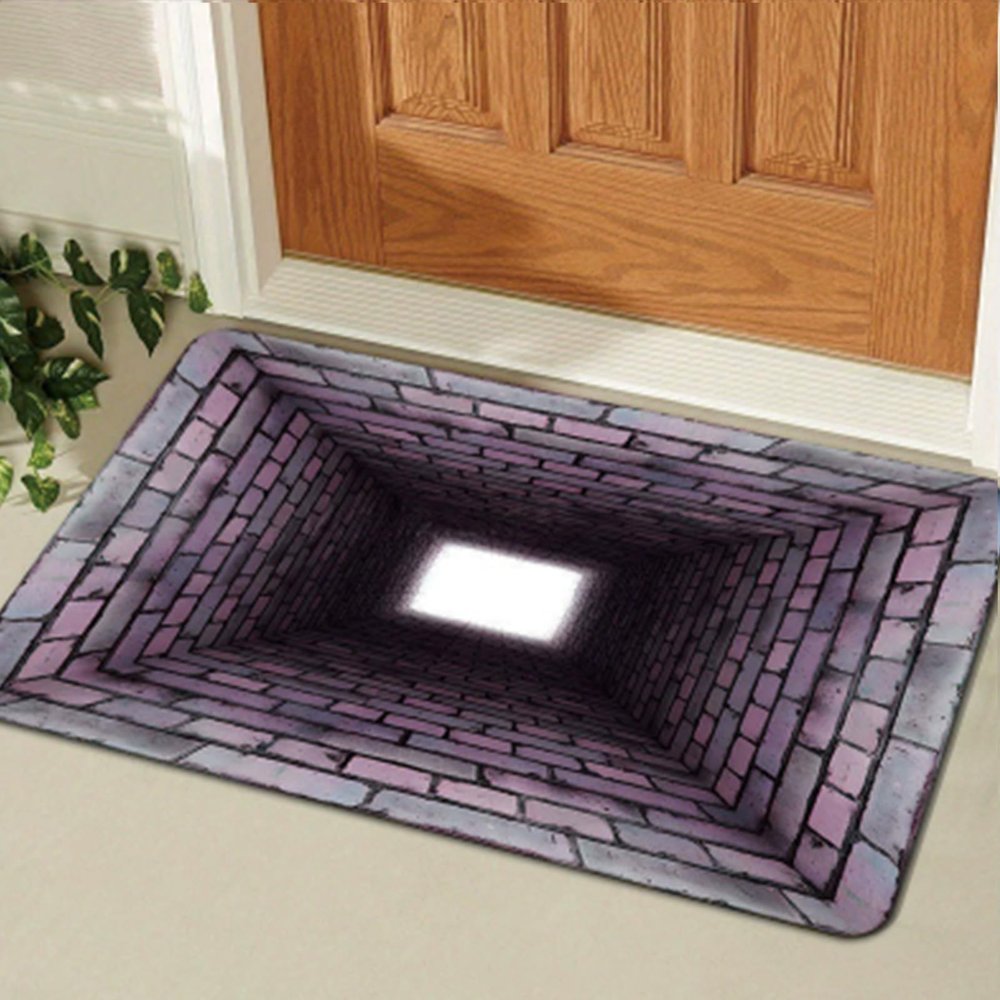 3D Hole Rug - 2026 New Optical Illusion Rug Hole, Dog Gets Scared of 3D Carpet, Rug That Looks Like a Hole, Funny 3D Carpet to Prank, Test & Play with Your Dog or Cat (13-(15.75 * 23.62in))