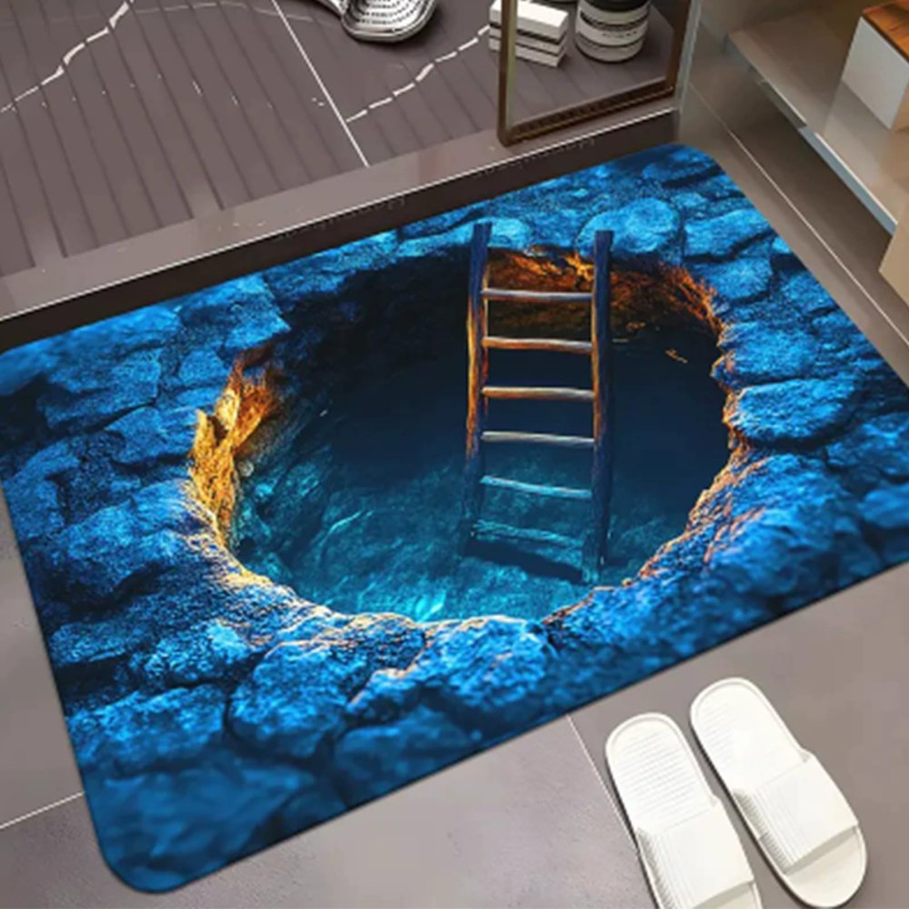 3D Hole Rug - 2026 New Optical Illusion Rug Hole, Dog Gets Scared of 3D Carpet, Rug That Looks Like a Hole, Funny 3D Carpet to Prank, Test & Play with Your Dog or Cat (1-(31.49 * 47.24in))