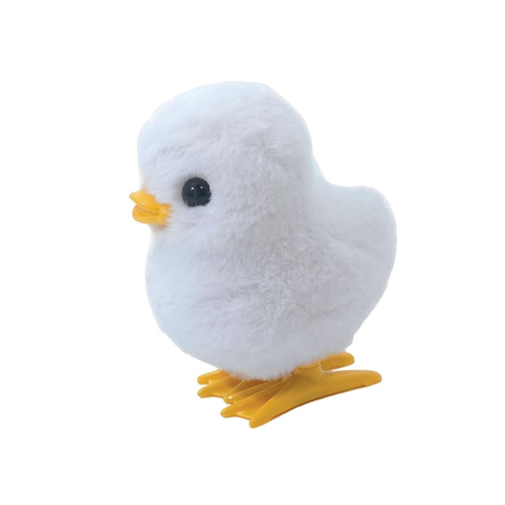 EHJRE Chick Wind up Toy,Clockwork,Holiday Decoration Cute Novelty Jumping Hopping Toy for Birthday Gifts Basket Stuffers, White 30g