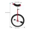 Inszxight 20-Inch Red Outdoor Unicycle, Single Wheel Fun Ride for Teen Adult, Steel Frame & Skid-Proof Tire, 300 lb Load, Quick-Release Seat Clamp, Wrench Included, Park Street Practice Balance Bike view 4