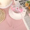 Penitue 6th Birthday Headband, Pink Glitter 6 Crown Pearl Headpiece Six Sixth Birthday Party Decoration Accessory for Girl view 3
