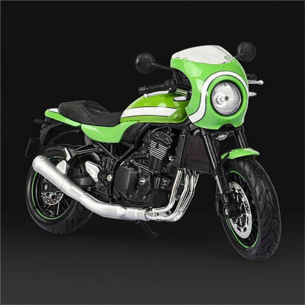 Collection 1/12 Motorcycle Model Diecasts Portable Racing Finger Motobike Simulation Collection Toys for Z900RS for Cafe(Green)