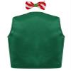 Fldy Kids Boys Christmas Vest Shiny Sequins Tank Tops with Candy Cane Striped Pockets And Bow Xmas Elf Costume Green 8 Years view 4