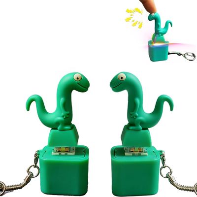2 PCS Fidget Toys,Rechargeable Lizard Anxiety Relief Keychain Button Toy with Colorful Light & Sound, Fun Portable Anxiety Relief Toy