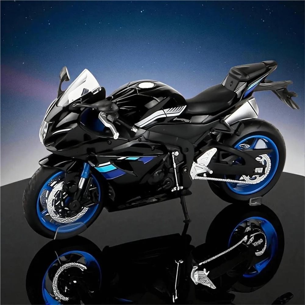 Collection 1/12 Motorcycle Model Diecasts Portable Racing Finger Motobike Simulation Collection Toys for Suzuki GSX(Black)