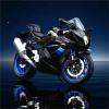 Collection 1/12 Motorcycle Model Diecasts Portable Racing Finger Motobike Simulation Collection Toys for Suzuki GSX(Black) view 2