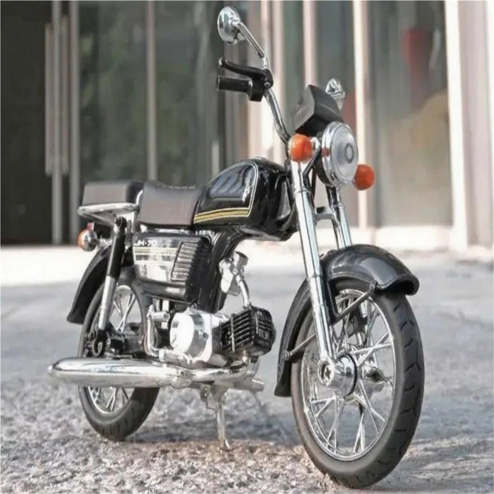 Collection 1/12 Motorcycle Model Diecasts Portable Racing Finger Motobike Simulation Collection Toys for H-ONDA JH-70(Black)