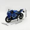 Collection 1/12 Motorcycle Model Diecasts Portable Racing Finger Motobike Simulation Collection Toys for Suzuki GSX(Blue) view 2
