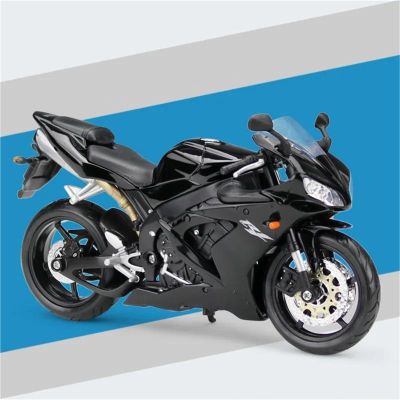Collection 1:12 Motorcycle Model Diecasts Portable Racing Finger Motobike Simulation Collection Toys for Y-AMAHA YZF-R1 YZF R1(Black)
