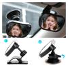2 in 1 Adjustable Car Back Seat Baby View Mirror - Rear Convex Mirror for Kids in Car view 4