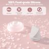 12 Pack M5 Pump Parts, 8ps Gray Duckbill Valves and 4pcs Silicone Diaphragm Compatible with Momcozy M5 Wearable Breast Pump, Replace for Momcozy Pump Parts, Gray Valve, Diaphragm view 4