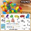 Electric Train Set for Kids 173 PCS, 3D Gravity-Defying Flexible Track with Motorized Train & Accessories, DIY STEM Building Toy with Traffic Signs, Gift for Boys Girls Ages 3-8 view 2