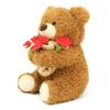 11.8 in Bouquet Teddy Bear Plush Toy, Rose Plush Bouquet, Romantic Flower Hat Bear Stuffed Plush, Perfect as a Birthday, Holiday for Boys and Girls (Brown - Small) view 2