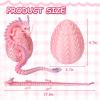 17.8-inch 3D Printed Dragon Eggs, Fidget Toys for Kids & Adults, for Home Office Desk Decor (Pink Dragon God) view 3