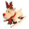 ZELUNA Baby Rocking Horse, Toddler Toy with Wooden Base, Voice Interaction Baby Rockers, Reindeer Rocking Horse for Toddlers 1-3, Reindeer view 1