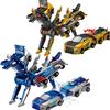 M MITLINK 2PCS Dinosaur Transforming Car Toy, Magnetic Cars Transform into Dinosaurs, Fun - Collision Transformation Car Toys for Boys & Girls, Party Favors Gift for Birthday, Christmas (Mixed) view 1